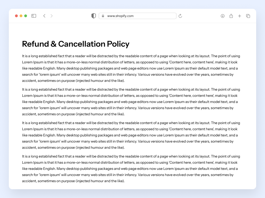 Refund & Cancellation Policy